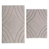 Knightsbridge Diamond 220 GSF Non Skid Back Bath Rug Set - 2- Piece - 17x24 and 21x34", Ivory -Be Inspired Elegant Store Belk 822