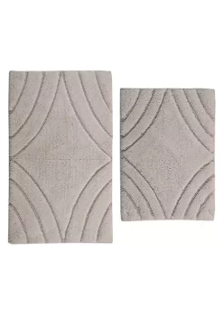 Knightsbridge Diamond 220 GSF Non Skid Back Bath Rug Set - 2- Piece - 17x24 and 21x34", Ivory 5 Knightsbridge Diamond 220 GSF Non Skid Back Bath Rug Set - 2- Piece - 17x24 and 21x34", Ivory -Be Inspired Elegant Store Belk 823