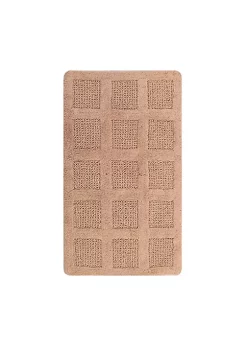 Knightsbridge Square Honeycomb 100% Cotton Reversible Bath Rug 21 X 34 Natural -Be Inspired Elegant Store Belk 829