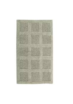 Knightsbridge Square Honeycomb 100% Cotton Reversible Bath Rug 17 X 24 Sage -Be Inspired Elegant Store Belk 833