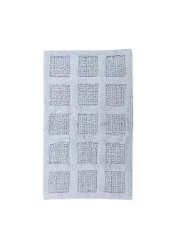 Knightsbridge Square Honeycomb 100% Cotton Reversible Bath Rug 17 X 24 Light Blue -Be Inspired Elegant Store Belk 862