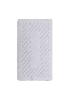 Knightsbridge Diagonal Racetrack 100% Cotton Reversible Bath Rug 20 X 30 White -Be Inspired Elegant Store Belk 866