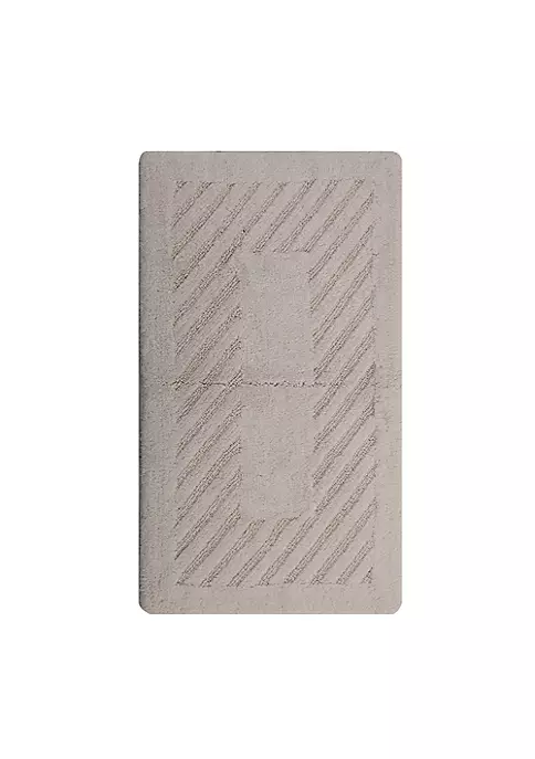 Knightsbridge Diagonal Racetrack 100% Cotton Reversible Bath Rug 17 X 24 Ivory 6 Knightsbridge Diagonal Racetrack 100% Cotton Reversible Bath Rug 17 X 24 Ivory - Image 4