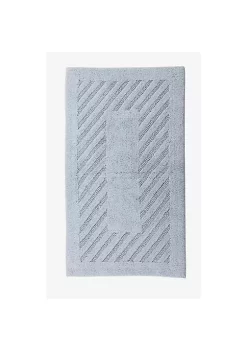 Knightsbridge Diagonal Racetrack 100% Cotton Reversible Bath Rug 17 X 24 Light Blue -Be Inspired Elegant Store Belk 883