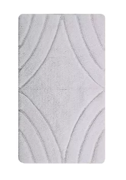Knightsbridge Diamond 220 GSF Non Skid Back Bath Rug 24 x 40 - White -Be Inspired Elegant Store Belk 896