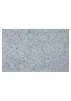 Knightsbridge Arch Bath Rug Cotton Non Skid Back - 21x34", Light Blue