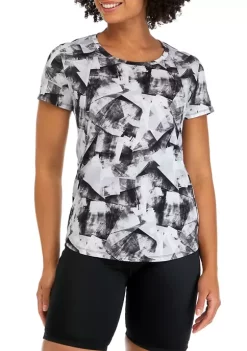 ZELOS Short Sleeve Abstract Print T-Shirt