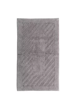 Knightsbridge Diagonal Racetrack 100% Cotton Reversible Bath Rug 20 X 30 Silver -Be Inspired Elegant Store Belk 924