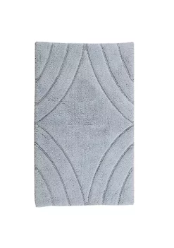 Knightsbridge Diamond 220 GSF Non Skid Back Bath Rug 21 x 34 - Silver -Be Inspired Elegant Store Belk 941