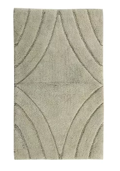 Knightsbridge Diamond 220 GSF Non Skid Back Bath Rug 21 x 34 - Silver -Be Inspired Elegant Store Belk 942