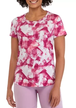 ZELOS Short Sleeve Abstract Print T-Shirt -Be Inspired Elegant Store Belk 95