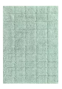 Knightsbridge Summer Tile 220 GSF Non Skid Back Bath Rug 21 x 34 - Aqua -Be Inspired Elegant Store Belk 962