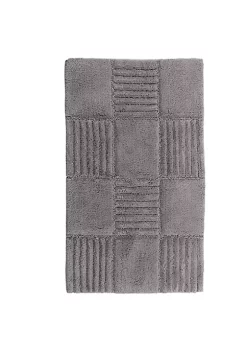 Knightsbridge Chakkar Board 220 GSF Non Skid Back Bath Rug 20 x 30 - Silver